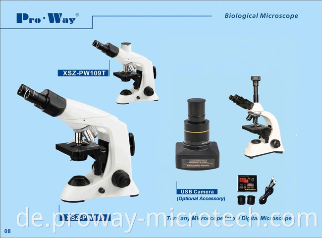 40x-1000x LED SEIDIENDOPF Trinokulares biologisches Mikroskop (XSZ-PW109T)